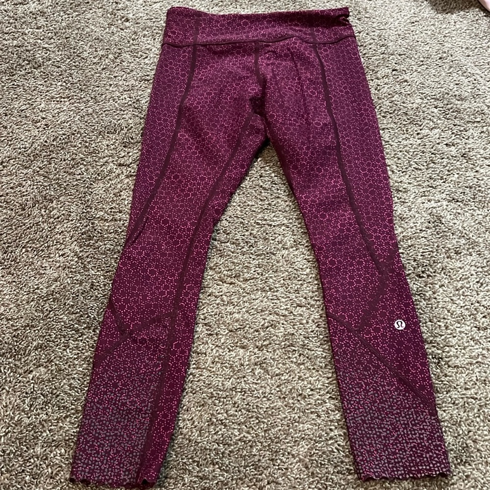 Lululemon tight stuff reflective leggings sz 6